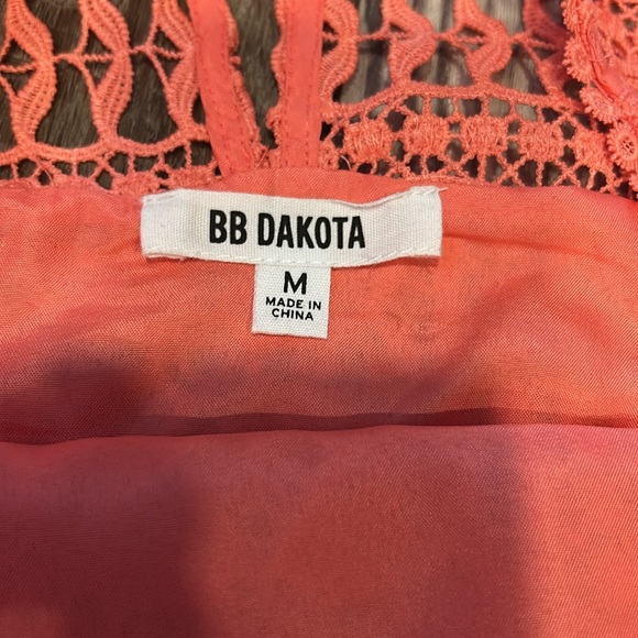 BB Dakota Sandra Mini Dress in Coral 🪸 Sugar Size M - Picture 7 of 11